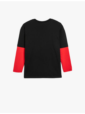 KOTON T-shirt in Schwarz