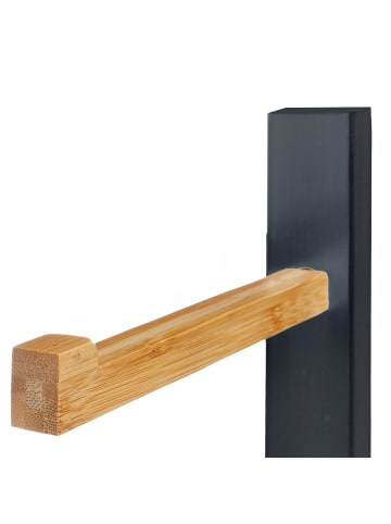 Berilo Toilettenpapierständer CLOM in Schwarz, 19 x 19 x 71 cm