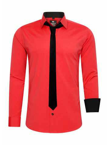 Rusty Neal Hemd mit Krawatte in Rot