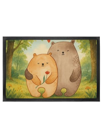 Mr. & Mrs. Panda Schmutzmatte Bären Liebe Design ohne Spruch in Weiß
