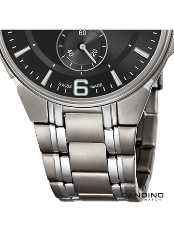 Candino Analog-Armbanduhr Candino Classic grau groß (ca. 41mm)