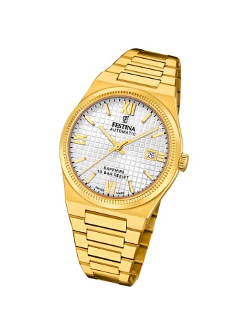Festina Analog-Armbanduhr Festina Swiss Made gold groß (ca. 40mm)