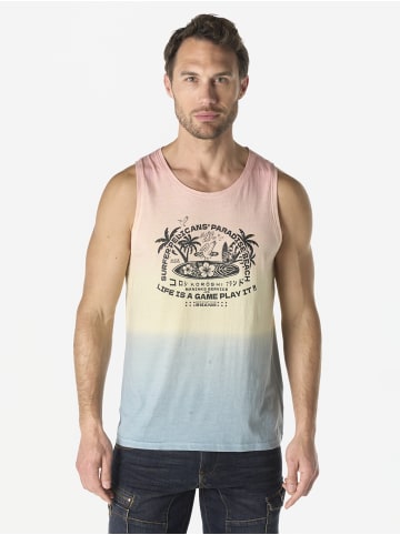 KOROSHI Herren baumwolle print tanktop in bunt