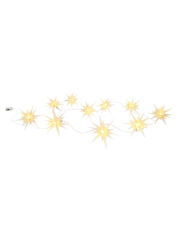 näve LED Lichterkette "3D-STERNE" in weiß - (L)165 cm x (B)10 cm x (H)10 cm