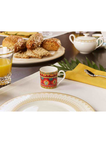 Villeroy & Boch 2er Set Espressotasse mit Untertasse Samarkand Rubin 50 ml in bunt