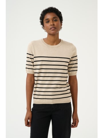 Kaffe Strickpullover KAlizza Regular fit in Feather Gray Mel./Black