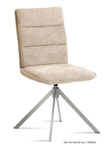 58 aufm Kessel ESSZIMMERSTUHL drehbar (2er-Set) Dulcie 47x92x60 Edelstahl/Natur