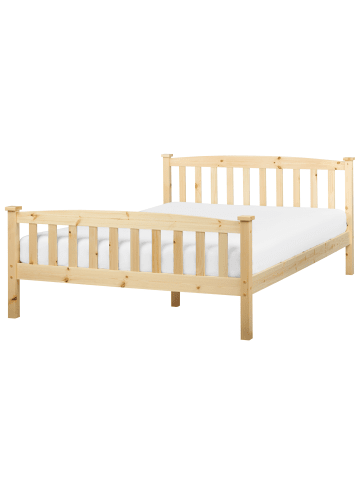Beliani Doppelbett GIVERNY in Braun - (W) 149 x (H) 83 x (L) 208 cm