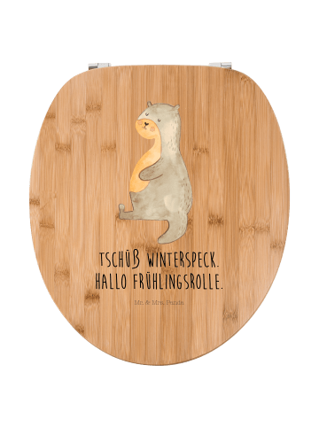 Mr. & Mrs. Panda klo deckel Otter Bauch mit Spruch in Braun