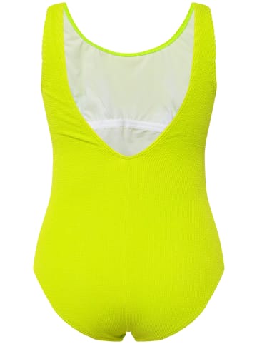 Ulla Popken Badeanzug in safety yellow