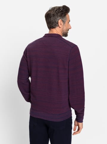 WITT WEIDEN Sweatjacke in dunkelrot-dunkelblau-meliert