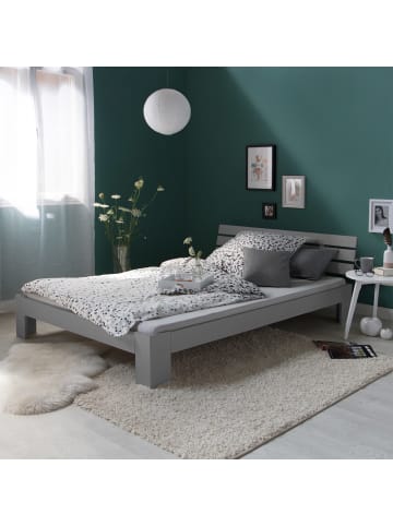 Homestyle4u Holzbett 180x200 mit Lattenrost in Grau