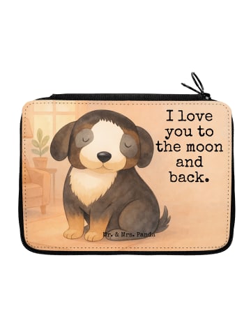Mr. & Mrs. Panda Schreibmappe Hund Entspannen Design mit Spruch in Weiß