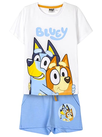 Cerda 2tlg.Outfit T-Shirt & Shorts Bluey & Bingo in Weiß