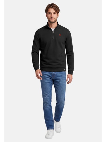 U.S. Polo Assn. U.S. POLO ASSN. Herren Pullover Half Zip P017 in Schwarz