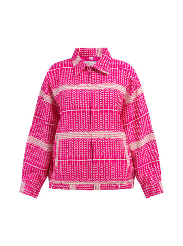 myMo Damen Oversize Blouson in Pink Wollweiss