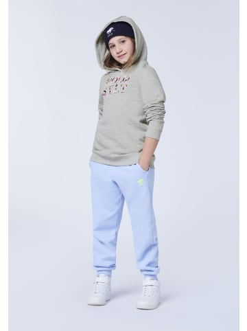 Polo Sylt Hoodie im floralen Logo-Design in Grau