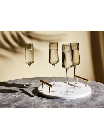 Beliani Gläser QUARTZ in Grau/Transparent