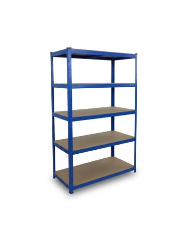 relaxdays Schwerlastregal in Blau - (B)100 x (H)180 x (T)60 cm