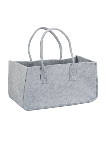 relaxdays Kaminholztasche in Grau