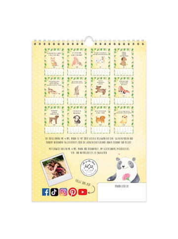 Mr. & Mrs. Panda A4 Wandkalender 2024 Hund Collection mit Spruch in Weiß