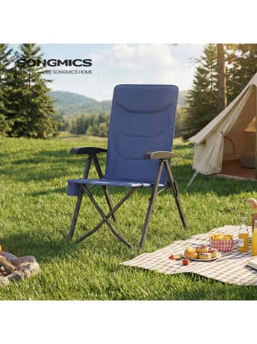 SONGMICS Campingstuhl Sandy in Blau - (B)60 x (H)110 x (T)70 cm