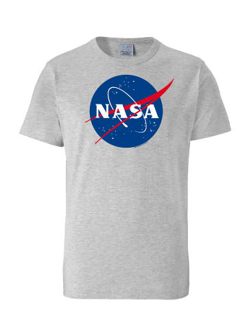 Logoshirt T-Shirt NASA Logo in grau-meliert