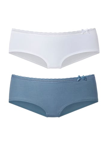 nuance Panty in oceanblau+weiß