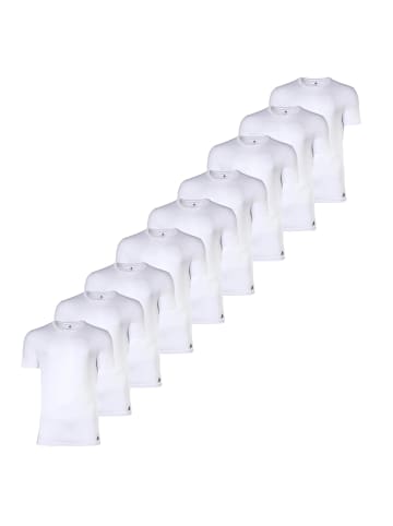 adidas T-Shirt Crew Neck Shirt (9PK) in White