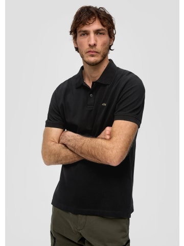 s.Oliver Polo-Shirt kurzarm in Schwarz