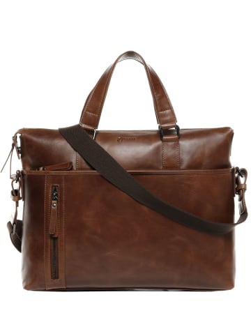 BACCINI Leder-Laptoptasche 15" echt Leder Aktentasche 15 Zoll Laptop-Hülle braun in braun