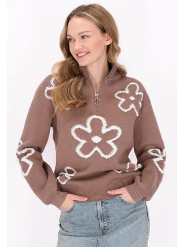 myMo Women Sweater in Brown Beige