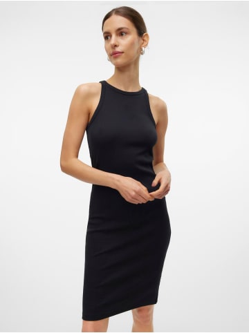 Vero Moda Kurzes Kleid Rundhals Ärmellos Figurbetonend in Schwarz