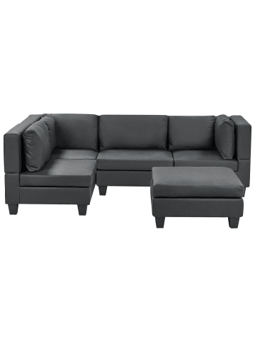 Beliani 5-tlg Modulsofa UNSTAD in Schwarz
