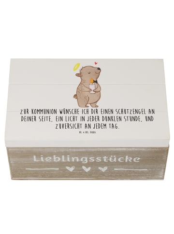 Mr. & Mrs. Panda Geschenkdose Bär Kommunion  mit Spruch in Weiß