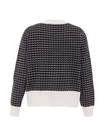 faina Women Cardigan in Schwarz Wollweiss