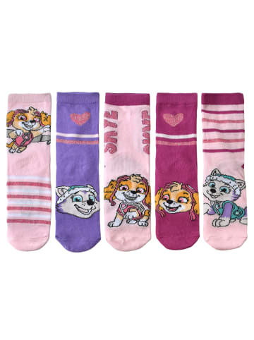 Paw Patrol 5er Pack Paw Patrol Socken Skye Everest Kindersocken Söckchen in rosa/pink