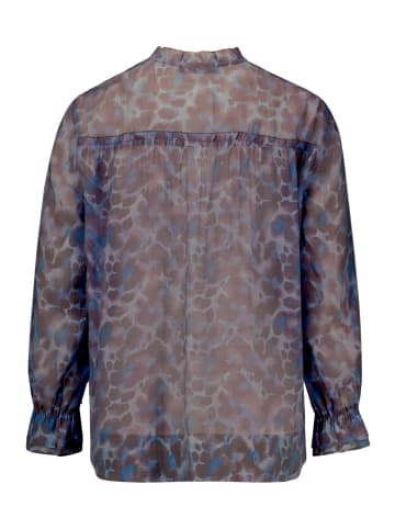 Betty Barclay Chiffonbluse mit Animalprint in Blau/Braun