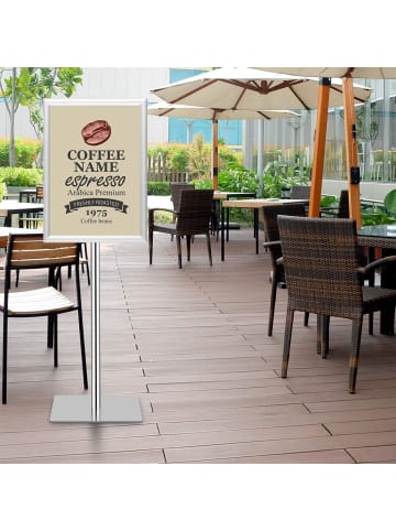 COSTWAY Infoständer A3 in Silber