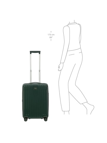 BRIC`s Positano 4 Rollen Kabinentrolley 55 cm smaraddruen