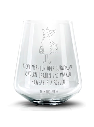 Mr. & Mrs. Panda Blümchentail Glas Fuchs Laterne mit Spruch in Transparent