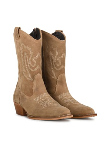 PS Poelman Cowboystiefel "MOCO" in Beige