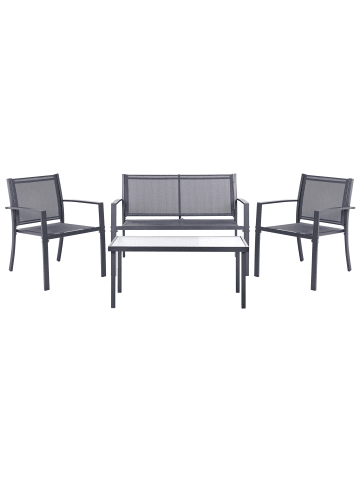 Beliani 4-tlg Gartentisch Set TAVOLETO in Grau