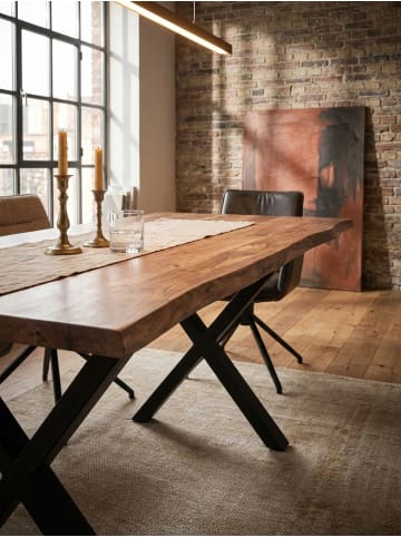 KADIMA DESIGN Esszimmertisch 160x80x76 cm Massivholz / Metall Esstisch