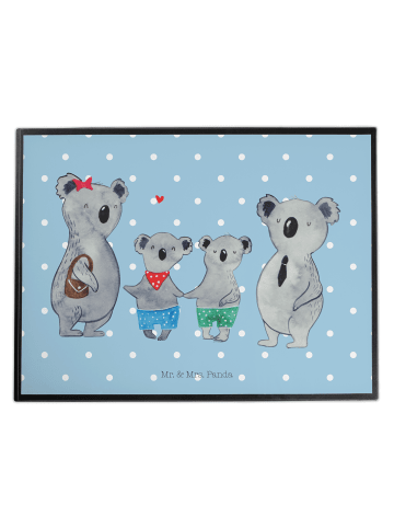 Mr. & Mrs. Panda Schreibtischunterlage Koala Familie zwei ohne S... in Blau Pastell