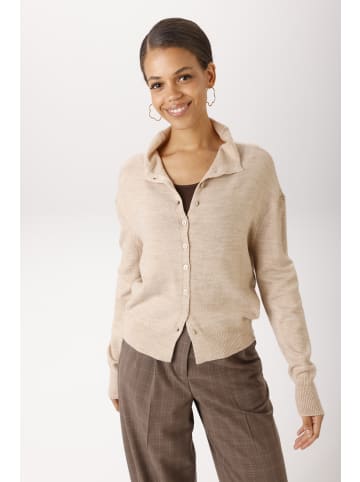 Aniston CASUAL Strickjacke in beigemeliert