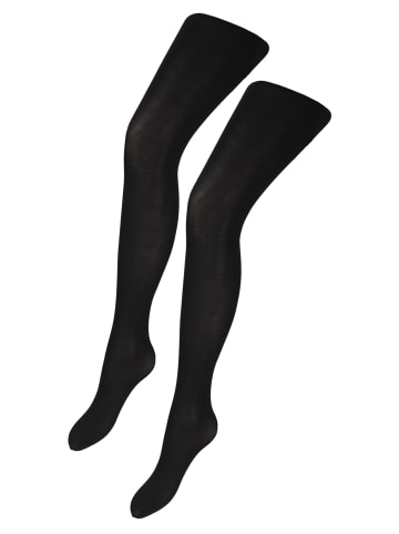 TupTam Mädchen Feinstrumpfhose Microfaser 40 DEN 2er Pack in schwarz