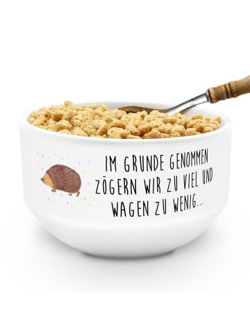 Mr. & Mrs. Panda Dessertschale Igel Herzen mit Spruch in Weiß