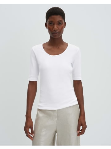 someday. Schmales Jersey-Shirt mit Halbarm und Rundhalsausschnitt in White