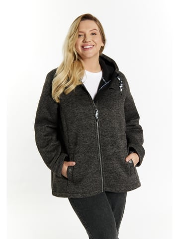 Schmuddelwedda Damen Strickfleecejacke in Grau Melange